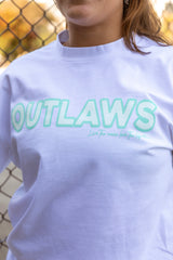 Summer '23  - White oversized tee w green print