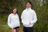 Summer 2025  - White 1/4 zip Hoodie