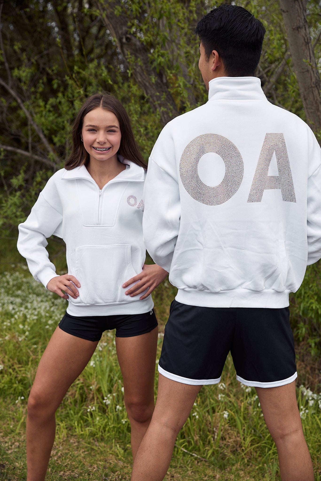 Summer 2025  - White 1/4 zip Hoodie