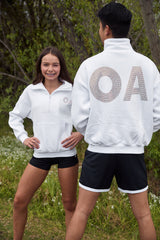 Summer 2025  - White 1/4 zip Hoodie
