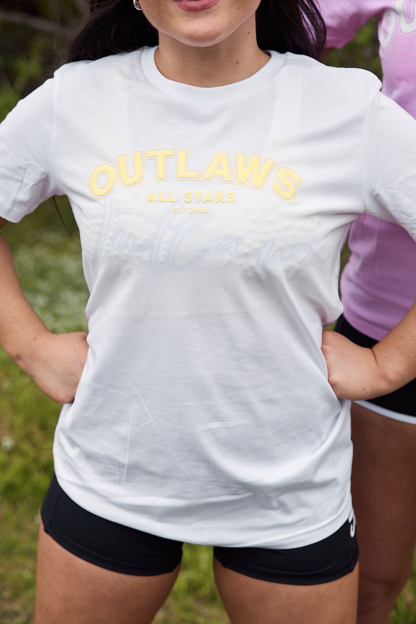 Summer 2025 Tees - Pink w white / White w Yellow