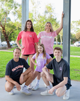 Spring '24  - Coral pink season 20 tee + White puff