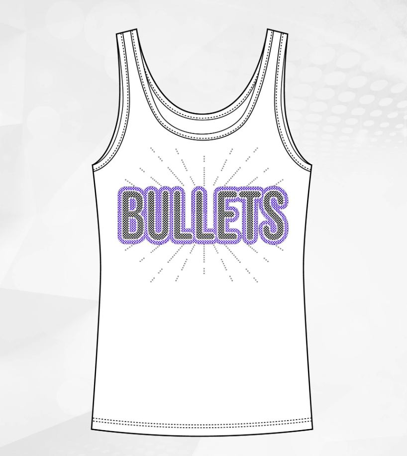 Bullets- Rhinestoned Singlet 2025