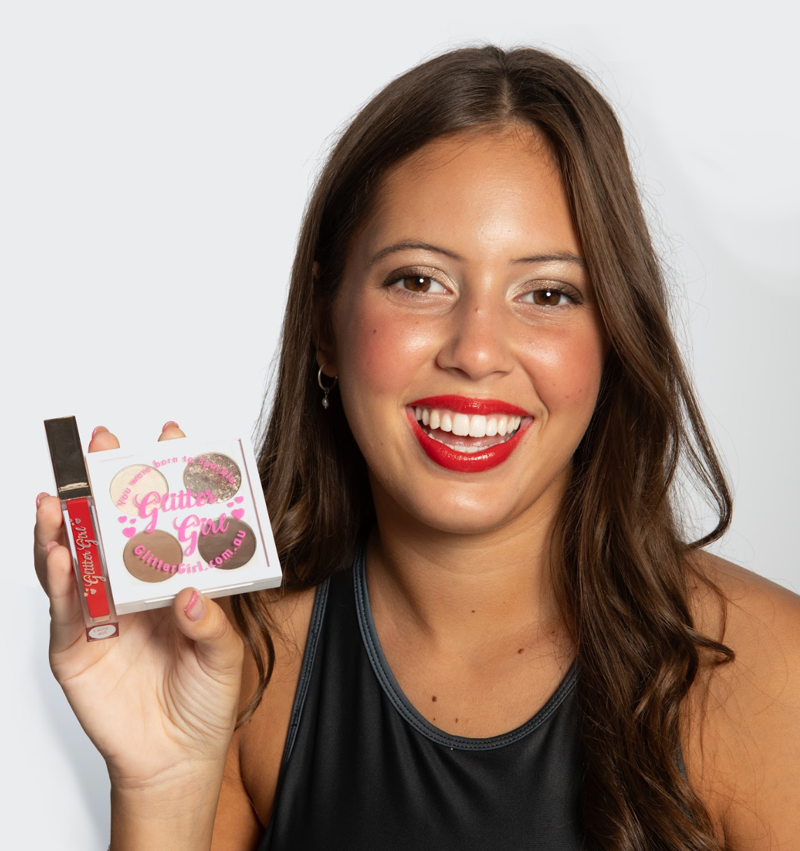 OUTLAWS + Glitter girl makeup pallette + Lipstick