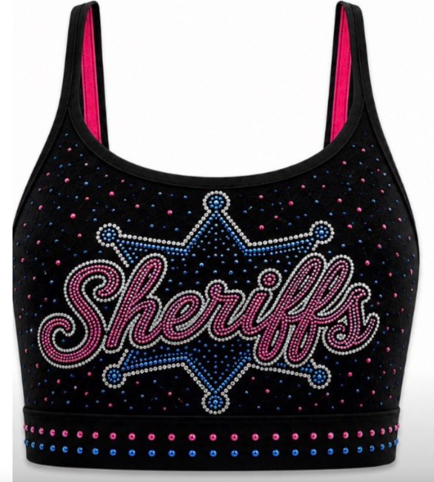 Sheriffs Rhinestoned Sports bra 2026