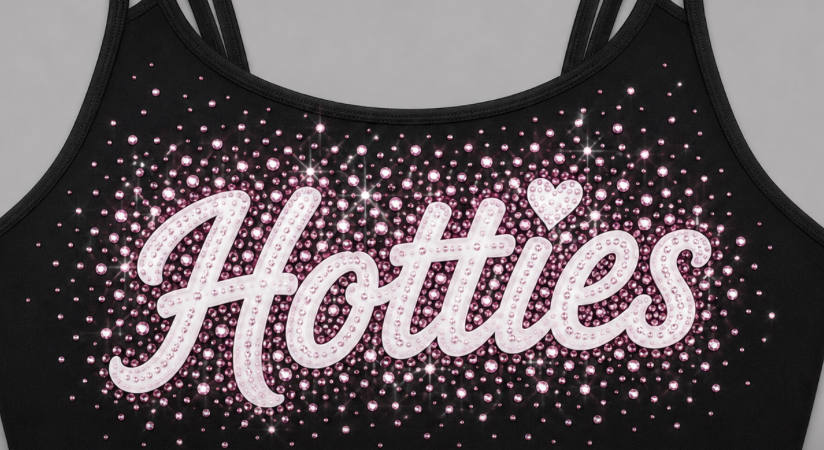 Hotties Rhinestoned Sports bra