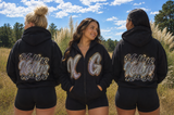 KELLYS Rhinestoned zip hoodie