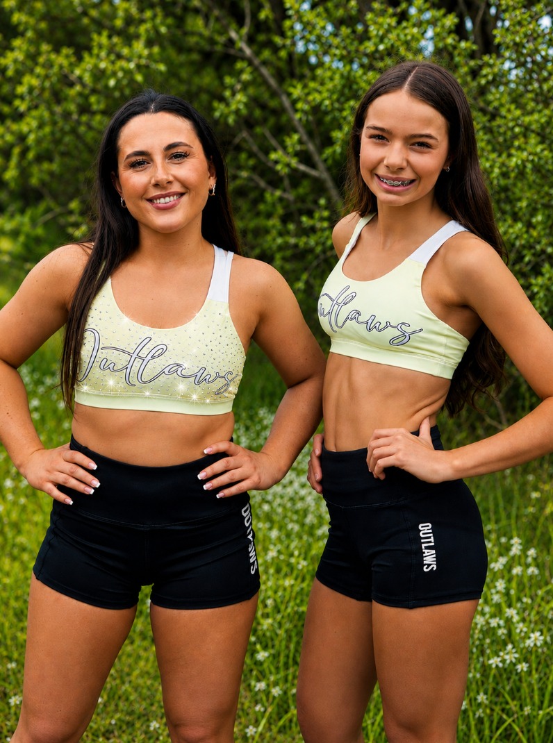 Curve back lemon sports bra